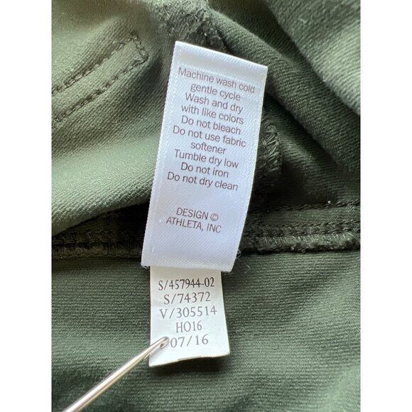 Athleta Wander Cargo Skinny Pant Size 16T Pull On Olive Green Active Athleisure - Picture 7 of 9